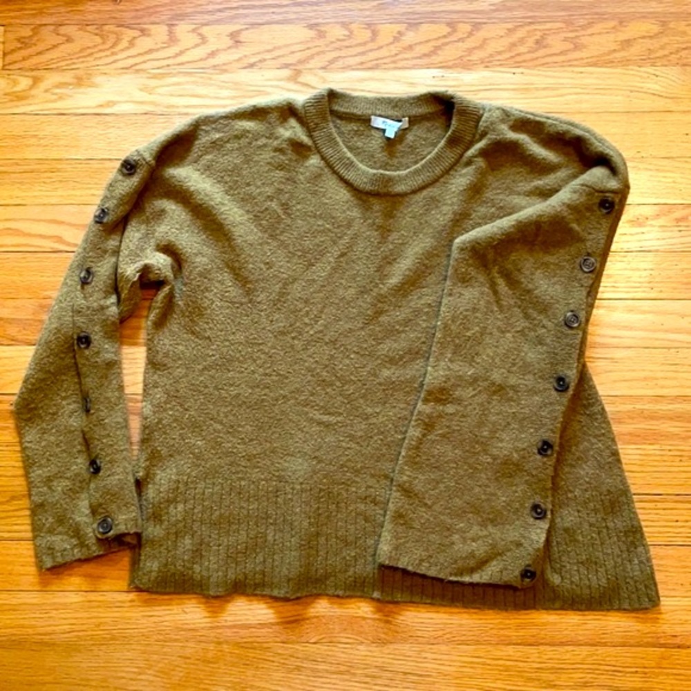 Madewell super soft knit with button sleeves
